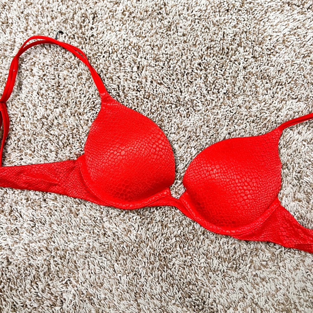 Victorias Secret Red Snakeskin padded Bra